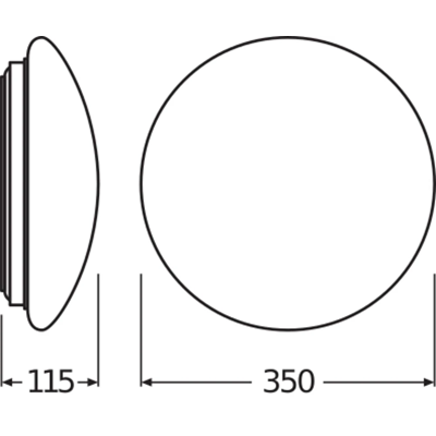 SURFACE CIRCULAIRE 350 plafonnier LED 18W 1440lm 4000K IP44