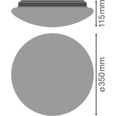 SURFACE CIRCULAR 350 SENSOR LED stropní svítidlo 18W 1440lm 4000K IP44 s pohybovým senzorem