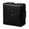 Surface-mounted box 86x86x39 5x2.5mm2 6 outlets empty IP 55 - black