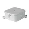 Surface-mounted box with insert 85x85x40mm IP44 white