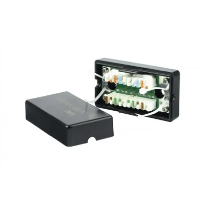 Surface-mounted connector for UTP cat. 5e cable, crimped with a patch knife, EM/FA-757K-C5E-BK