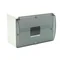 Surface-mounted distribution board - RM-9/S (N+PE) with gray glass