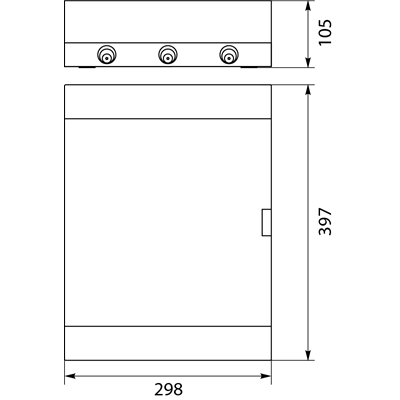 Surface-mounted distribution box SRn-24/B (N+PE)