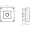 Surface-mounted fire button 1 NO contact 1 NC contact red