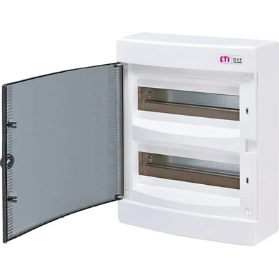 Surface-mounted housing 24 mod. transparent door ECT24PT-s