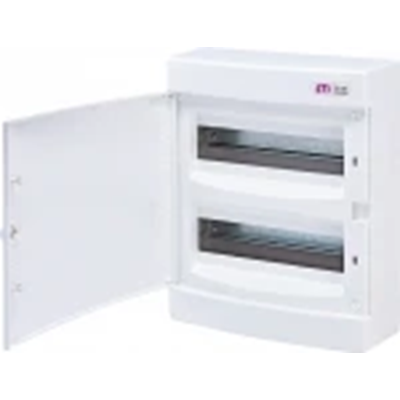 Surface-mounted housing 24 mod. white door ECT24PO-s