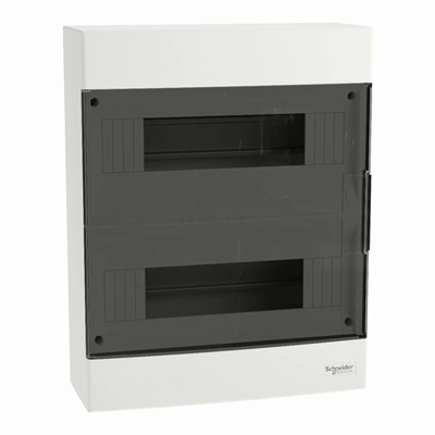 Surface-mounted housing Easy9 EU IP40 EZ9EU-2-12-NT-T transparent door 2 rows 12 modules/row