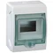 Surface-mounted housing IP65 mKDR-1-6-NT-T transparent door 1 row 6 modules/row