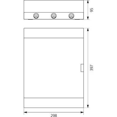 Surface-mounted multimedia switchgear SRn-24/BM, previously 1.166 SM-24B