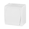 Surface-mounted switch, single-pole - white, IP44 HERMES