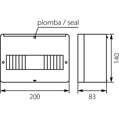 Surface-mounted switchgear - RM 9S (N+PE)