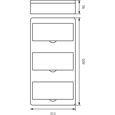 Surface-mounted switchgear RN-36 Fala (N+PE)