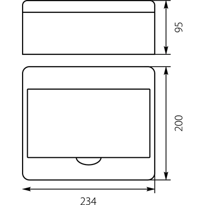 Surface-mounted switchgear RN-8 Fala (N+PE)