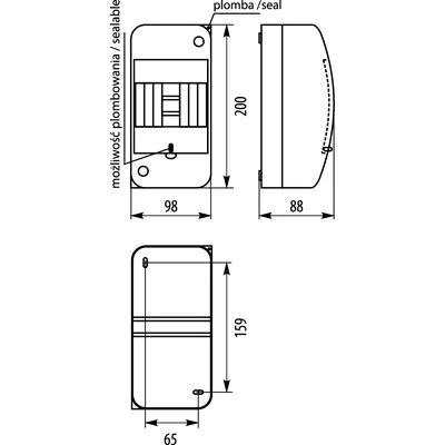 Surface-mounted switchgear - RNTO 4S