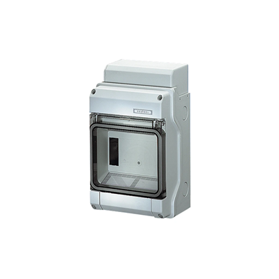 Surface-mounted switchgear without equipment 1500VDC/1000VAC IP65 protection class II 1x6 modules without terminals 146x238x111 material PS-polystyrene weight 0.702kg