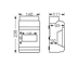 Surface-mounted switchgear without equipment 1500VDC/1000VAC IP65 protection class II 1x6 modules without terminals 146x238x111 material PS-polystyrene weight 0.702kg