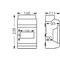Surface-mounted switchgear without equipment 1500VDC/1000VAC IP65 protection class II 1x6 modules without terminals 146x238x111 material PS-polystyrene weight 0.702kg