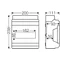 Surface-mounted switchgear without equipment 1500VDC/1000VAC IP65 protection class II 1x9 modules without terminals 200x238x111 material PS-polystyrene weight 0.903kg