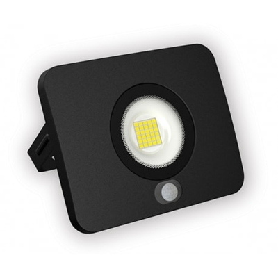 SURFI LED floodlight with sensor 230V 30W 2100lm IP65 WW black