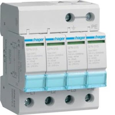 Surge arrester C four-pole TN-S network