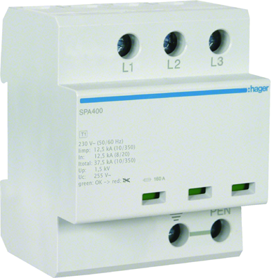 Surge arrester type 1 combo, 4P, TN-C