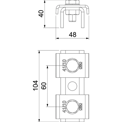 SVE 41 FT Profilschienenverbinder für MS 41 Profilschienen