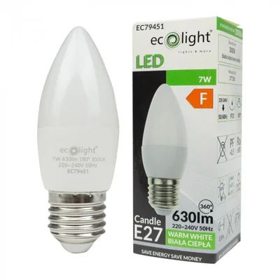 SVÍČKA E27 7W 3000K 630lm