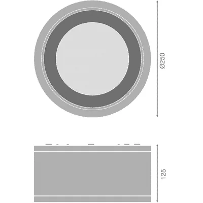 Svítidlo Downlight DN 250 P 45W 840 60D IP65 BK