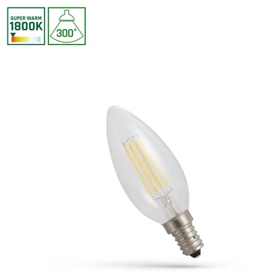 Світлодіодна свічка E-14 230V 4W COG 1800K ЧИСТИЙ СПЕКТР