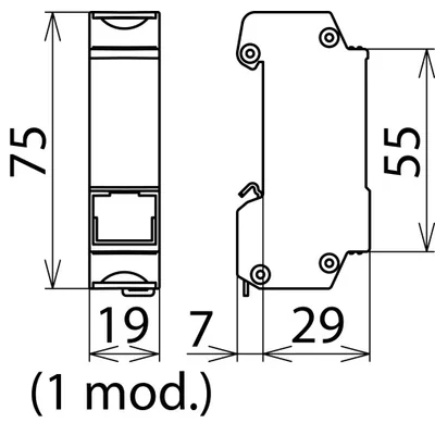 Svodič přepětí DEHNpatch M CLE RJ45B 48 DPA M CLE RJ45B 48