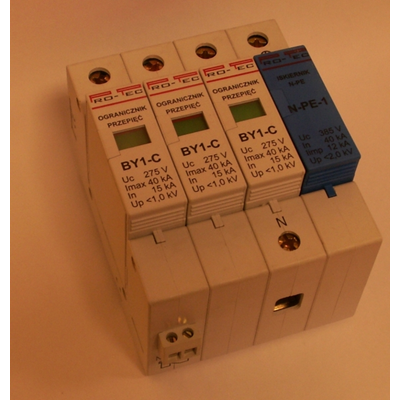 Svodič přepětí s kontaktem BY1-C/3+NPE-Z