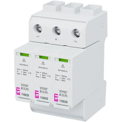 Svodič přepětí T2 (C) M T2 PV 1100/20 Y