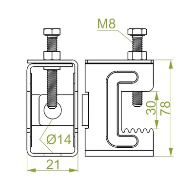 Svorka pro uchycení tyčí