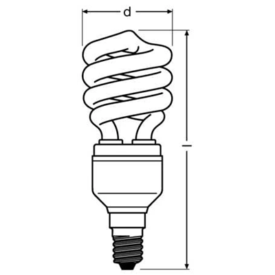 Świetlówka kompaktowa zintegrowana DPRO 11W E14 230V 660lm WW