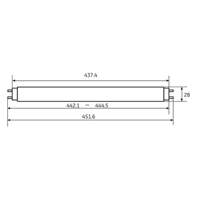 Świetlówka liniowa niezintegrowana 15W G13 55V 1000lm CW