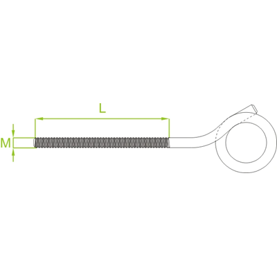 Swing bolt, SHM10x120