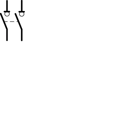 Switch disconnector with auxiliary contact, 2-pole, 63A
