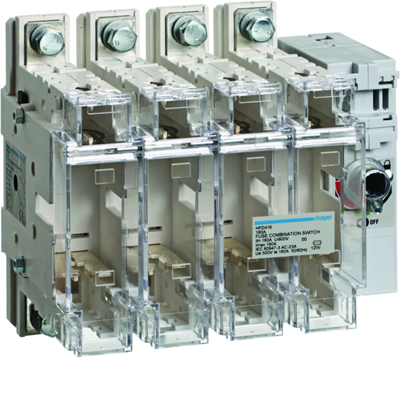 Switch disconnector with fuses 4-pole NH00 160A