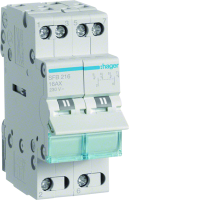 Switch I-0-II down supply 2P 16A