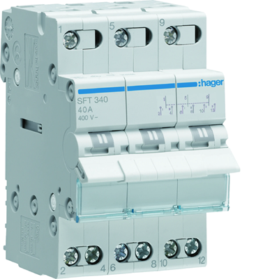 Switch I-0-II supply top 3P 40A