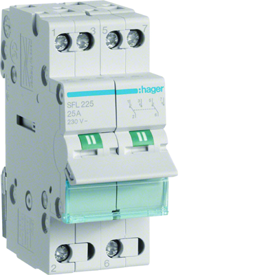 Switch I-II down supply 2P 25A