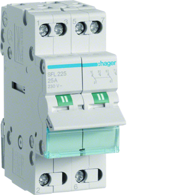 Switch I-II down supply 2P 25A