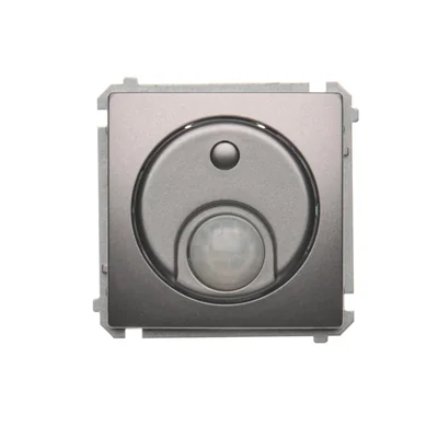 Switch with motion sensor (module) 8(2) A, 230V, metallic stainless steel