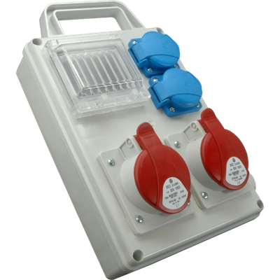 Switchgear 1x32A 5p 1x16A 5p 2x250V modular window with handle