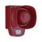 SY Base-LX-W/RF/R1/WP + SY/R1 VDS G2 Symphoni LX Wandsirene, optisch-akustisch, rotes Gehäuse, rotes Licht IP66