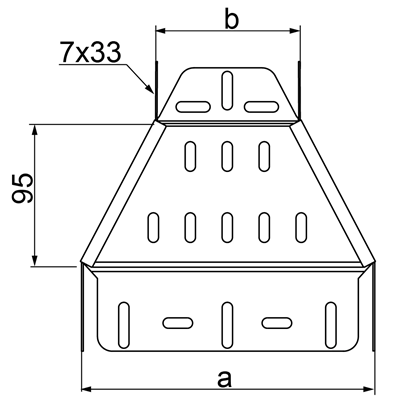 Symmetric reducer, RKSL200/100H42
