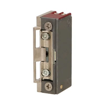 Symmetrical electric strike with guide, reversible, MINI, low current, 280mA for 12VDC