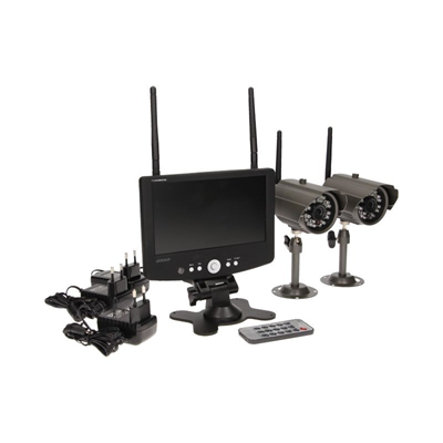 System do monitoringu 4-kanałowy, bezprzewodowy CCTV MT-JE-1801 czarny
