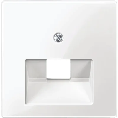 SYSTEM M Central plate of RJ45 socket mechanism single polar white gloss