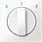 SYSTEM M Plaque centrale du connecteur du ventilateur rotatif blanc polaire brillant